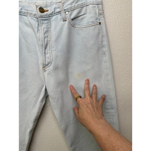 Goldsign Light Wash Straight Leg Jeans Women’s 29 Button Fly Made in USA - Picture 3 of 15